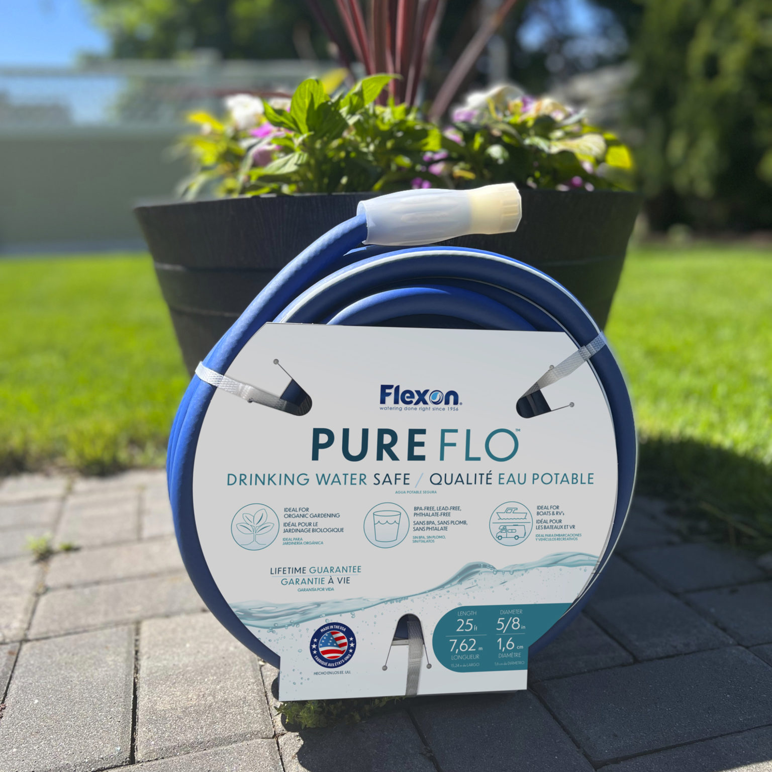 PureFlo BPA Free Drinking Water Safe Garden Hoses Flexon
